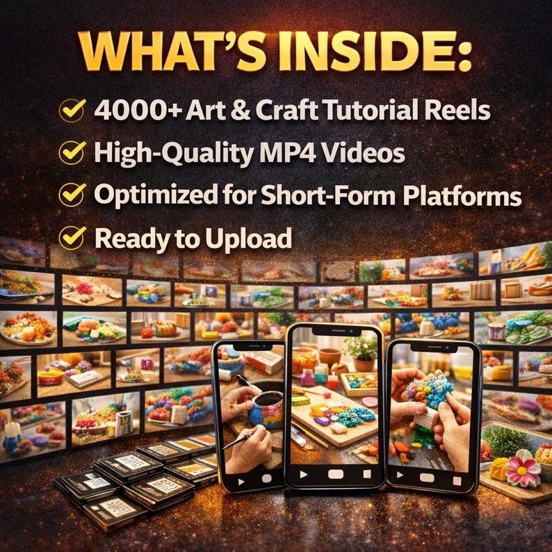4000+ DIY Art & Craft Reels PLR MRR - Image 5