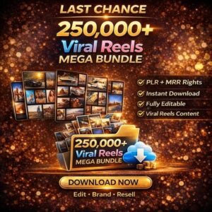 250,000+ Viral Reels Mega Bundle (PLR/MRR) | Faceless Reels Content | Instagram Reels, TikTok & YouTube Shorts