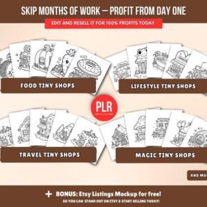 150-Page Tienditas Coloring Book PLR