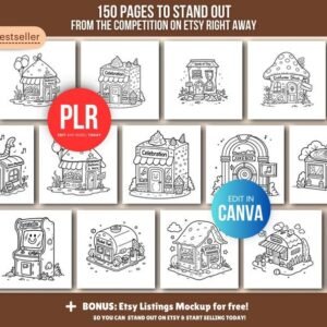150-Page Tienditas Coloring Book PLR