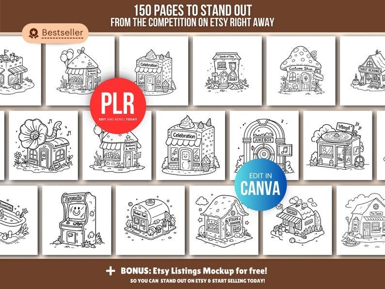 150-Page Tienditas Coloring Book PLR - Image 4