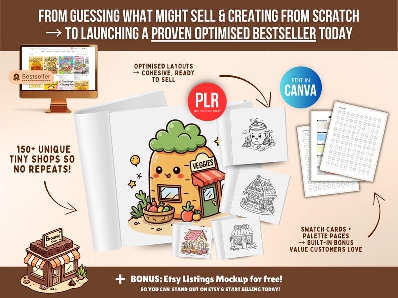 150-Page Tienditas Coloring Book PLR - Image 8