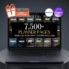 7500 Digital Planner Pages Bundle PLR MRR Editable Canva Templates w/ Resell Rights Business Sport Fitness Wellness Mindset Plr Planners