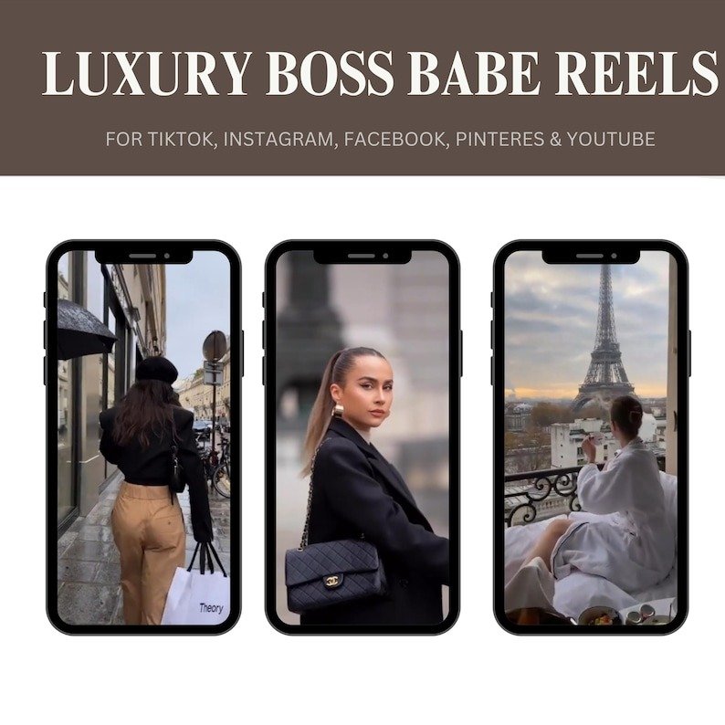 2000+ Luxury Aesthetic Boss Babe Reels Bundle, Faceless Marketing, Digital Marketing, Master Resell Rights, PLR Digital Products, MRR - Image 3