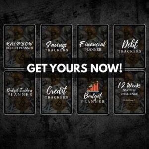 8 Financial Planners PLR & MRR, Budget trackers, Debt Tracker, Savings Tracker, Monthly Budget, Yearly budget, Savings Challenge Tracker