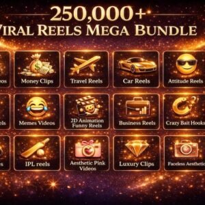 250,000+ Viral Reels Mega Bundle (PLR/MRR) | Faceless Reels Content | Instagram Reels, TikTok & YouTube Shorts