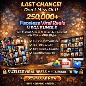 250,000+ Viral Reels Mega Bundle (PLR/MRR)